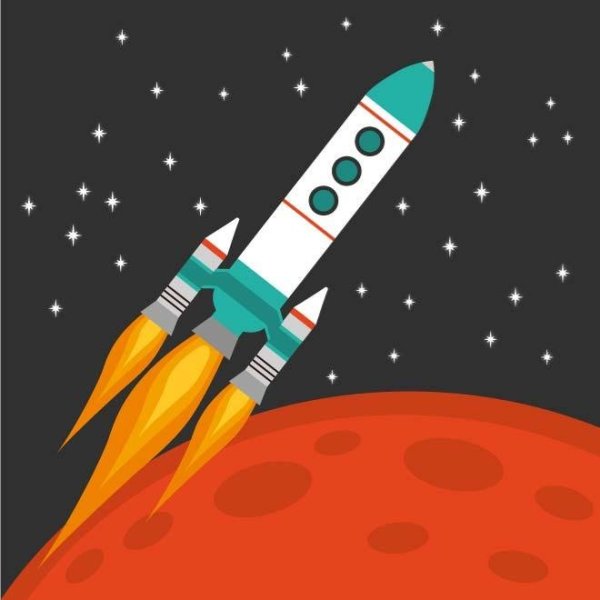 Ракета в космосе для детей