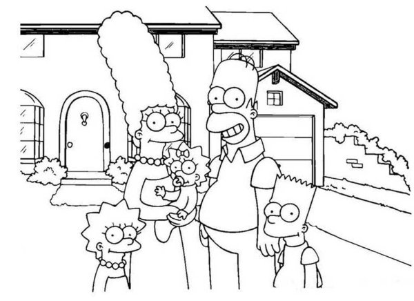 Мардж симпсон рисунок карандашом