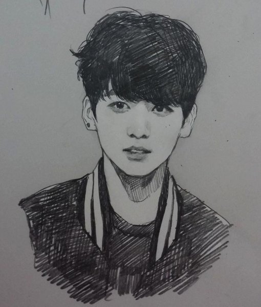 Портрет Ехо карандашом