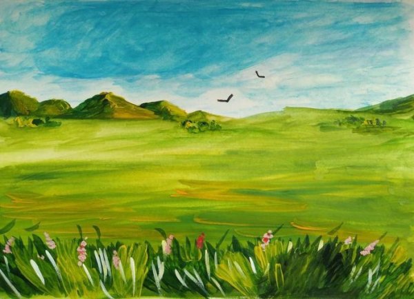 Детский Степной пейзаж