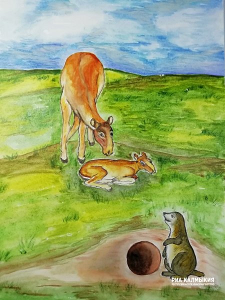 Детские рисунки степи