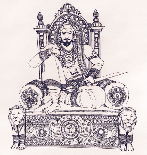 Трон карандашом