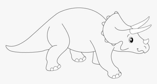 Раскраска динозавры Трицератопс