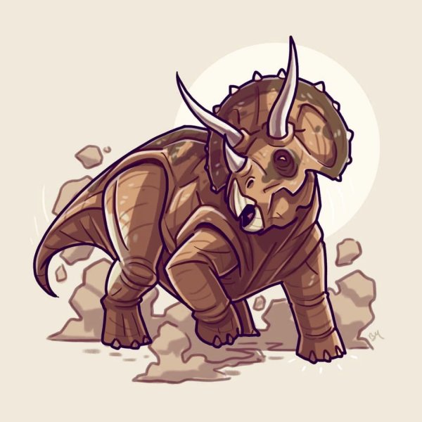 Трицератопс динозавр арт