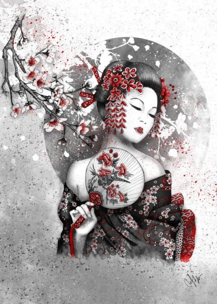Гейша карандашом