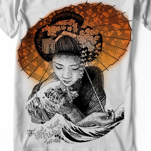 Гейша с сямисэном