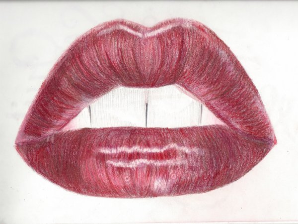 Красивые губы рисунок