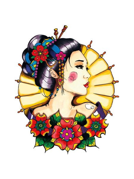 Эскизы тату Япония гейша