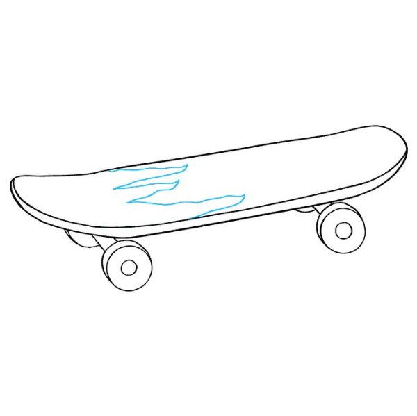Скейтборд для раскрашивания