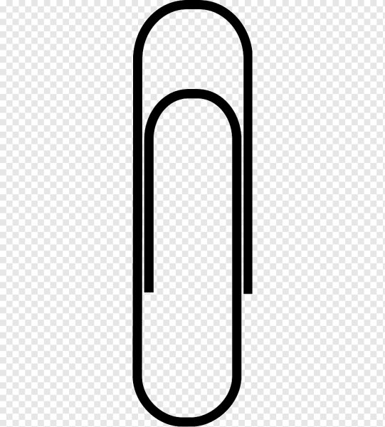 Скрепка черно белая