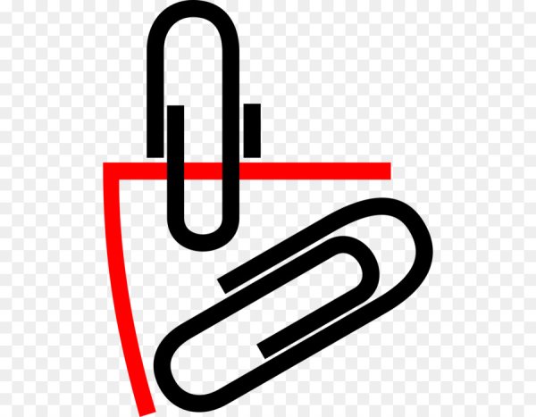 Бумага со скрепкой вектор