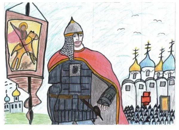 Александр Невский прорись