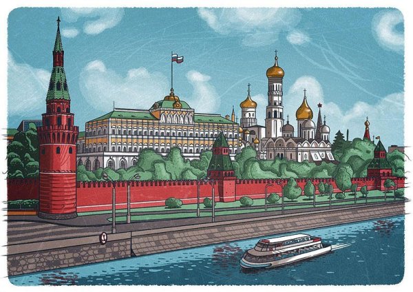 Московский Кремль рисунок