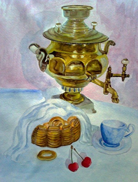 Самовар рисунок