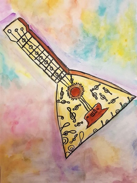 Детские рисунки балалайки