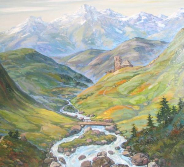 Живопись Северной Осетий горы