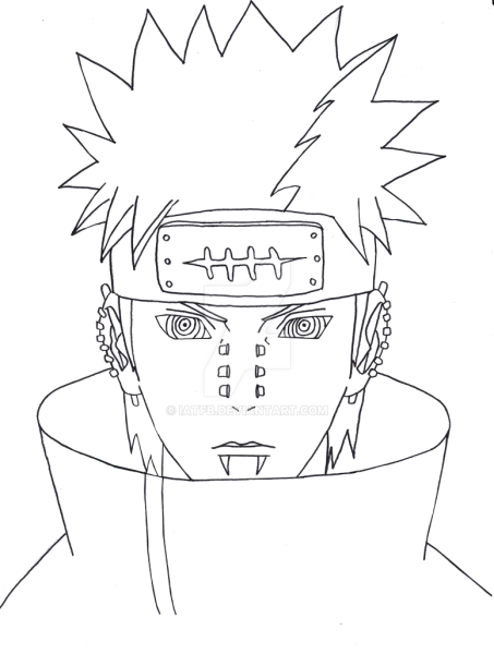 Раскраски аниме Наруто Акацуки Пейн