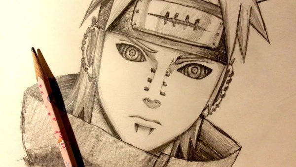 Раскраска аниме Наруто Пейн