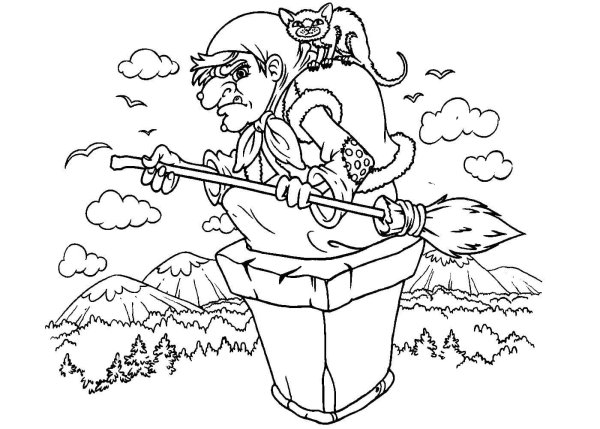 Рисунок баба Ежки