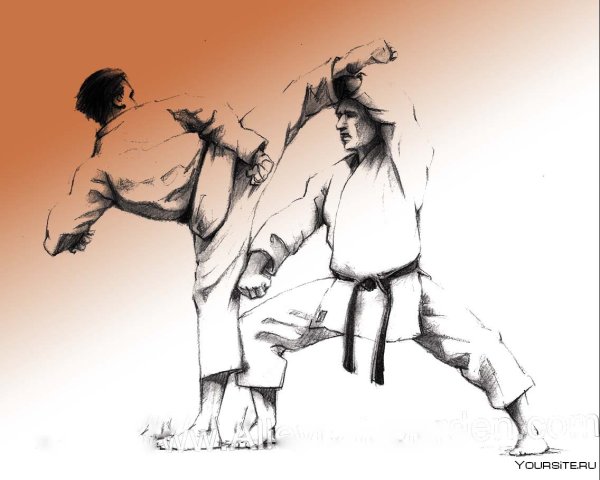 Карате иллюстрация