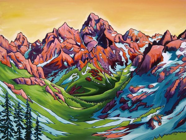 Стилизованные горы