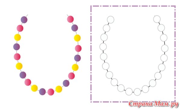 Бусы рисование пальчиком