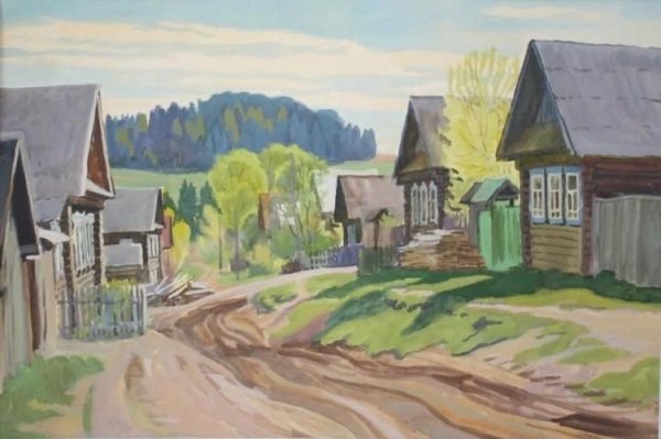 Рисование деревни