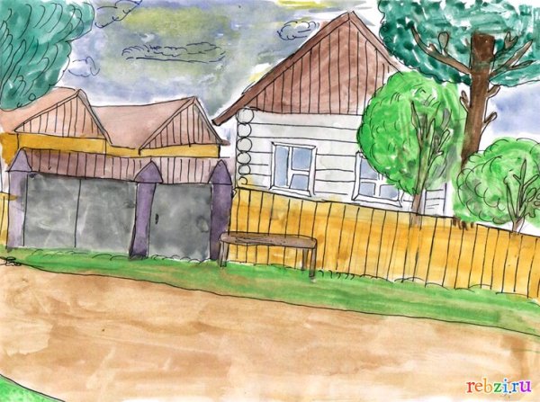 Рисунок на тему моё село