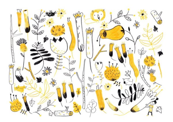 Графическое изображение в желтых тонах