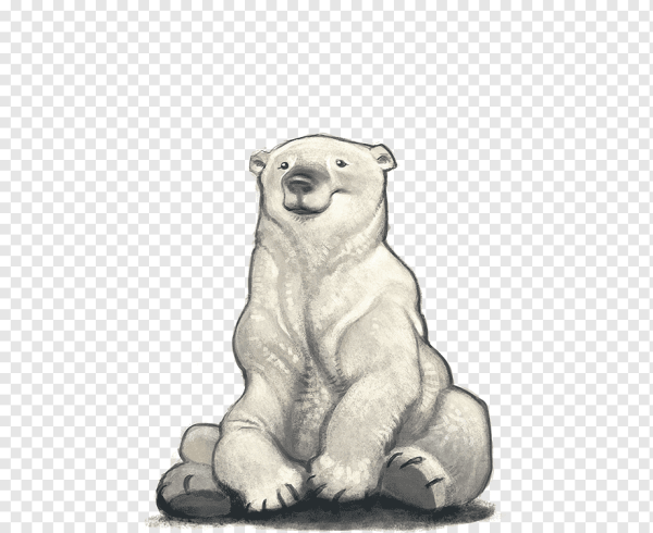 Рисование белого медведя