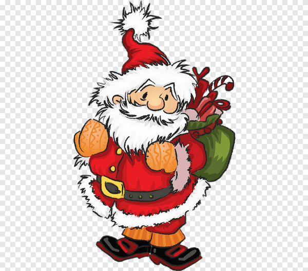 Санта нарисованный