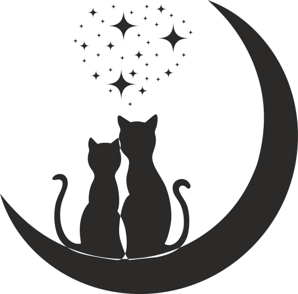 Силуэты котов и кошек