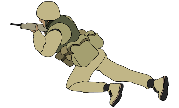 Солдат на прозрачном фоне