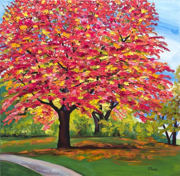 Рисуем осеннее дерево