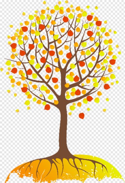 Векторное осеннее дерево