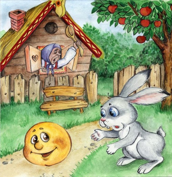 Рисунок Колобок из сказки