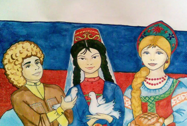 Рисование на тему Дружба народов