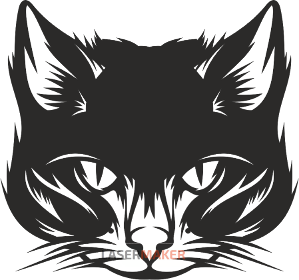 Силуэт головы кота