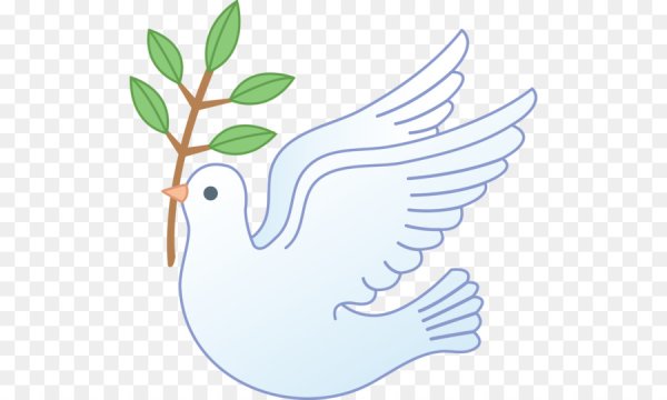 Символ мира голубь с оливковой ветвью