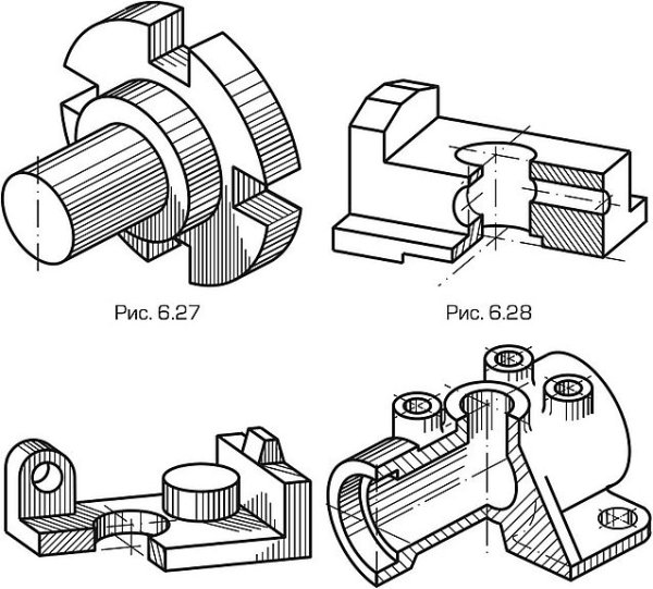 Выполнение технического рисунка детали