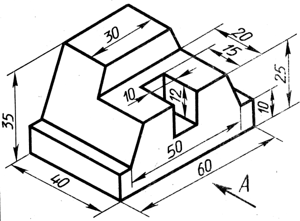 Технический рисунок детали