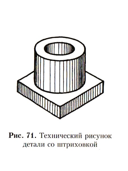 Технический рисунок детали со штриховкой рис 71