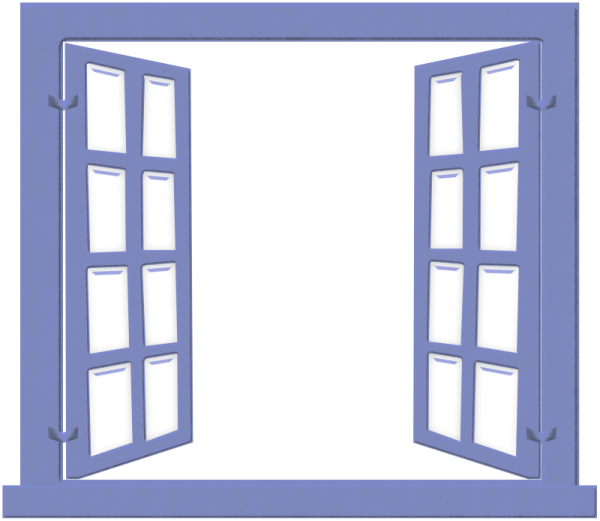 Окно на белом фоне нарисованные