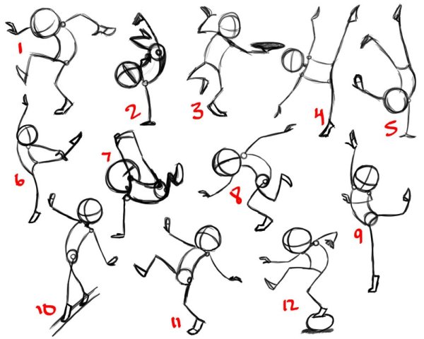 Референс ходьба сбоку