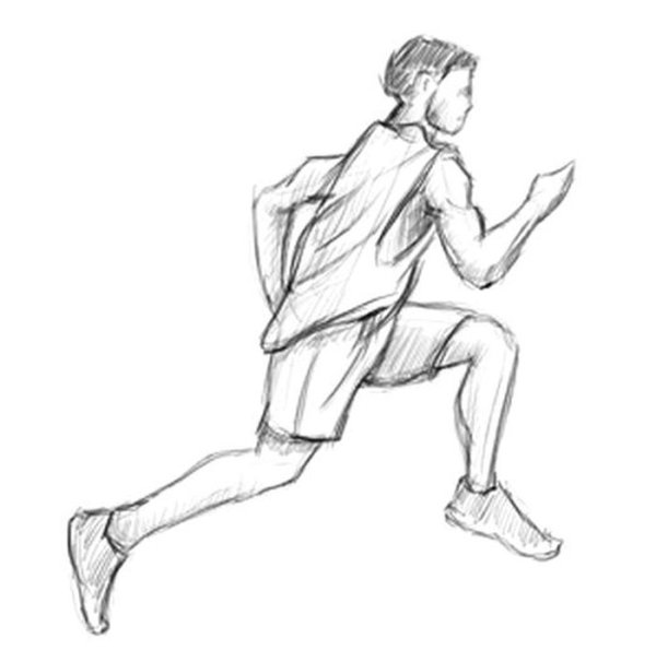Наброски фигуры в движении