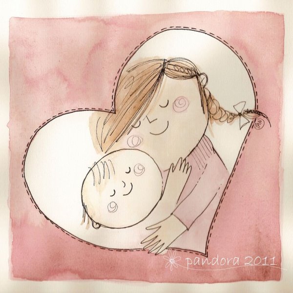 День матери милые иллюстрации