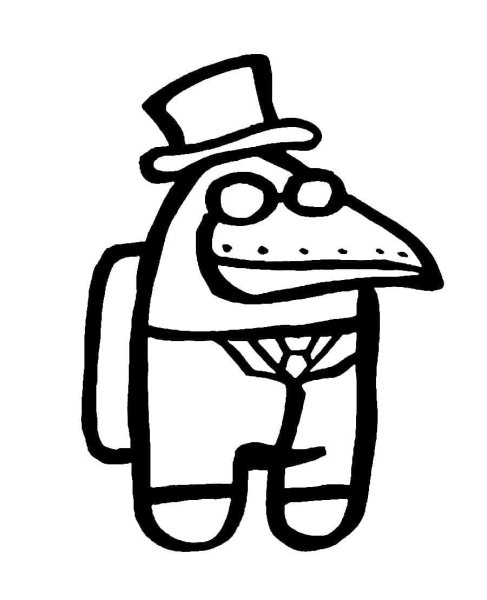 Персонаж амонг АС раскрасить