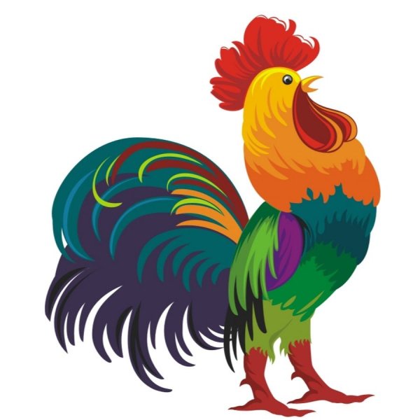 Петух мультяшный