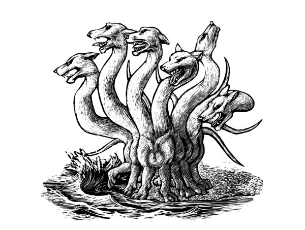 Сцилла змея с 6 собачьими головами