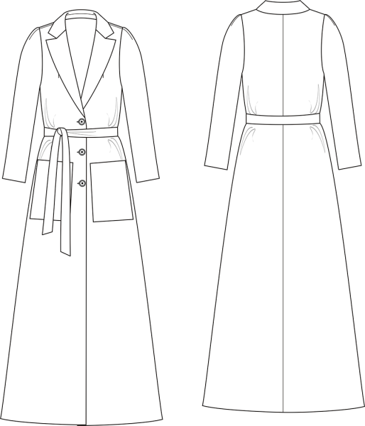 Технический эскиз пальто